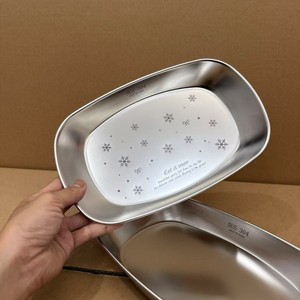 Lelyi Modern Minimalist High-value 304 Stainless Steel Vegetable Plate Household Food-grade Exquisite <strong>Dessert</strong> <strong>Tray</strong> - Product Image 1