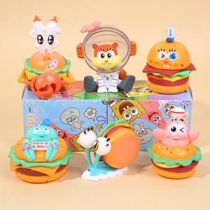 Statuette Blind Box di <span class=keywords><strong>Mr</strong></span>. Krabs, Merchandise Anime, Modelli da Collezione di Tendenza, Regali di Compleanno, Decorazioni da Scrivania, Giocattoli per Feste a Tema Burger, Estrazioni a Sorpresa - Product Image 1