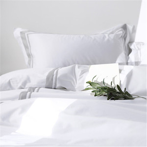 Juego de Ropa de Cama de Hotel de Lujo, 100% Algodón, 300 Hilos, Color Blanco Liso, Tamaño King, Satén, Personalizado al por Mayor - Product Image 4