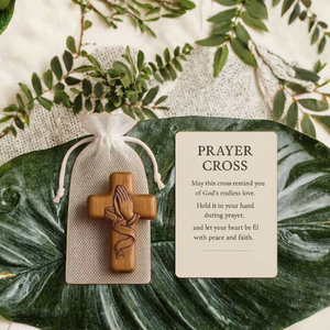 Nueva Cruz de Bolsillo Cristiana de Madera Pulida 2D, Regalo Religioso, Decoración <span class=keywords><strong>para</strong></span> el Hogar, 4x6cm, Grabada <span class=keywords><strong>para</strong></span> <span class=keywords><strong>Bautizo</strong></span> y Navidad - Product Image 4