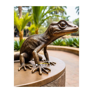 2023 nouveau design statues de grenouille décoration de jardin grande taille statue de grenouille en laiton personnalisé animaux d'extérieur Sculpture décoration - Product Image 6