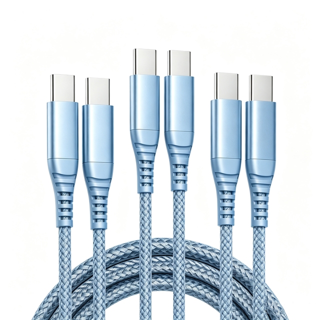 Nylon Braided USBC Cable 60W PD Fast Charger Wire Multi Type C Connector Design for Samsung Huawei MacBook