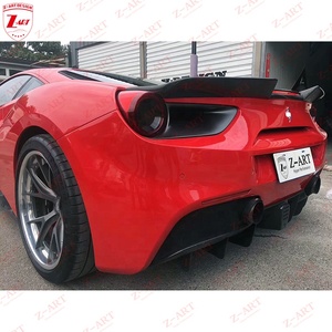 Z-ART 488 alettone posteriore in fibra di carbonio per Ferrari 488 2015-2019 Spoiler posteriore in fibra di carbonio per Ferrari 488 488 Spoiler posteriore posteriore GTB - Product Image 2