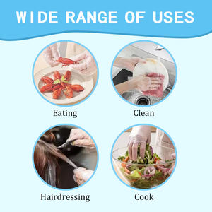 صنع حسب الطلب درجة غذائية عمل صديقة للبيئة صلبة Pe يد Tpe جودة عالية قفازات تقديم يمكن التخلص منها - Product Image 5