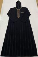 Qamis africain à capuche pour homme CCY avec broderie, Kaftan musulman islamique arabe, Robe longue à manches longues pour l'Arabie Saoudite, Dubaï, le Maroc