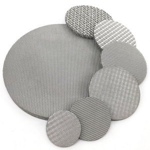 Filtre circulaire sinterisé en acier inoxydable 316L de 35, 40, 60, 80 µm, facile d'entretien pour la filtration mécanique de l'air de ventilation - Product Image 1