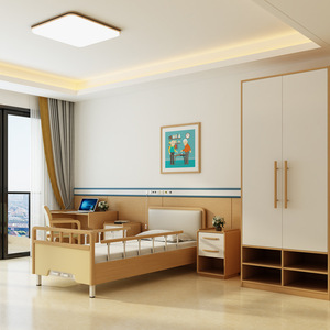 Lit d'Accueil en Bois Massif avec Barrières de Sécurité pour Soins à Domicile et Maisons de Retraite, Utilisation Polyvalente en Chambre - Product Image 2
