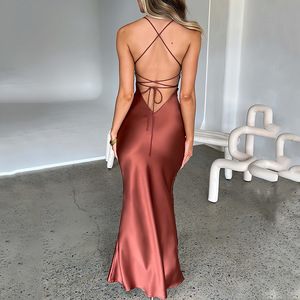 King Mcgreen Star <span class=keywords><strong>été</strong></span> Satin Maxi moulante Sexy événement nuit <span class=keywords><strong>mariage</strong></span> <span class=keywords><strong>invité</strong></span> femmes Corset robes de soirée <span class=keywords><strong>robe</strong></span> fendue de haute qualité - Product Image 2