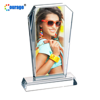 Cadre photo en cristal à sublimation personnalisé, trophée vierge BXP-02
