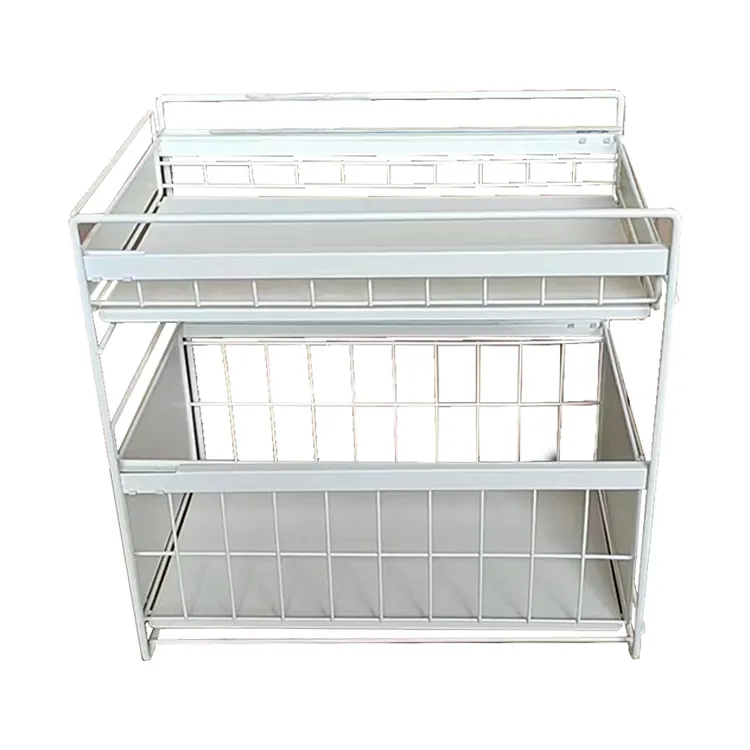 Best Price Metal Drawer Type Kitchen Spice Rack Storage Holders Cabinet Finishing Basket Under Sink Organizer