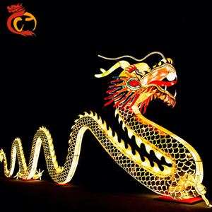 Lanterne de dragon chinoise d'extérieur de haute qualité, en soie, pour spectacle, remise de diplôme, Ramadan, Diwali, étanche, taille personnalisée, faite à la main pour - Product Image 6