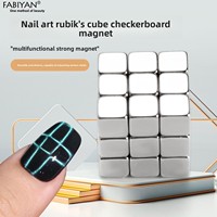 Outil de nail art, aimant métallique super puissant effet œil de chat avec 27 aimants cubiques détachables pour vernis gel œil de chat, outils de manucure