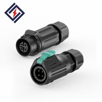 Connecteur circulaire de type soudé PBT IP67 étanche de qualité supérieure LP12 2-8 broches pour éclairage LED extérieur et énergies renouvelables
