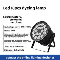 Projecteurs LED PAR RGBW 18 pièces IP33 110V-220V Finition Brillante Garantie 2 Ans pour Studios de Diffusion en Direct et Studios de Danse