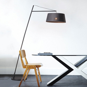 <strong>Large</strong> Long Arm Fabric <strong>Shade</strong> Modern <strong>Floor</strong> Light <strong>Lamp</strong> <strong>for</strong> Living Room - Product Image 2
