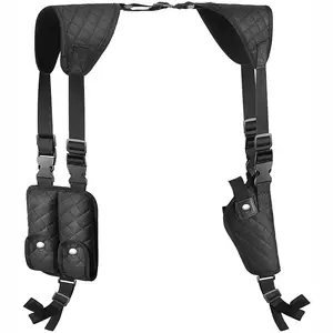 กระเป๋าใส่ปืนแบบสะพายไหล่สีดำอเนกประสงค์ พร้อมช่องใส่แม็กกาซีนคู่ - Product Image 1