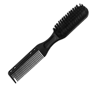 Offre Spéciale vente en gros barbier nouveau Style hommes deux usages galvanoplastie peigne barbe outils de coiffure brosse de nettoyage professionnelle