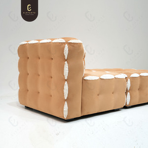 مجموعة فاخرة حديثة إيطالية بتصميم مخصص أريكة مخملية نمطية ناعمة مقطعية - Product Image 6