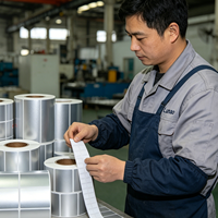 Rouleau d'étiquettes adhésives en PVC argenté mat, imperméable et résistant à l'huile, pour codes-barres d'actifs et équipements industriels