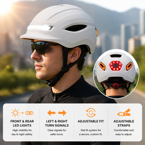 <span class=keywords><strong>Casco</strong></span> <span class=keywords><strong>de</strong></span> Ciclismo Inteligente <span class=keywords><strong>de</strong></span> Alta Gama con Luces LED Delanteras y Traseras, <span class=keywords><strong>Casco</strong></span> Ligero <span class=keywords><strong>para</strong></span> Bicicleta <span class=keywords><strong>de</strong></span> Carretera <span class=keywords><strong>para</strong></span> Ciclismo Nocturno - Product Image 1