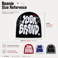 Bonnet Y2K personnalisé en tricot jacquard camouflage, chaud, imperméable et respirant, avec revers, pour le ski et le streetwear (vente au détail pour marques)