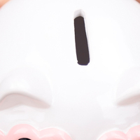 Redeco Nouveau Design Pot à Monnaie Tirelire Mignonne en Céramique Blanche Tirelire pour Enfants pour Cadeaux Décoration de la Maison