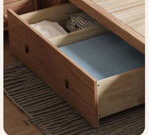 Premium Luxury Ash Wood Solid Wood <strong>Camas</strong> <strong>De</strong> Madera Double Bed Lit Bedroom Furniture King Size Storage Bed Frames With Lamp - Product Image 4