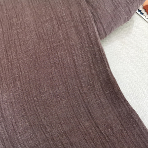 100% Linen Crepe vải cho thời trang áo sơ mi phụ nữ nặng gạc khăn 190gsm Trọng lượng nhẹ nhàng hơn Đá rửa sạch Linen khăn vải lanh - Product Image 2