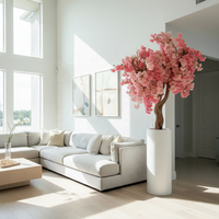 Arbre de cerisier artificiel en forme de plante courbe fait à la main pour la décoration de mariage, de maison, d'hôtel, plante artificielle d'intérieur et d'extérieur