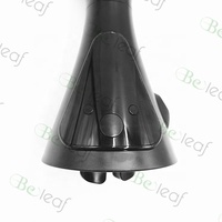 Chicha électronique noire en plastique avec contrôle de température, rechargeable, personnalisable avec logo, accessoires et boîte personnalisables