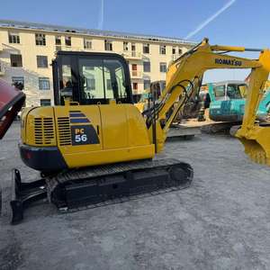 Excavatrice d'occasion Komatsu PC56 5 tonnes, d'origine japonaise, à bas prix, mini-excavatrice hydraulique sur chenilles Komatsu pour travaux de terrassement, certifiée CE. - Product Image 3
