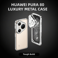 Étui de protection en métal de luxe pour Huawei Pura 80 Ultra/80 Pro+ avec cadre en aluminium et protection d'objectif en métal