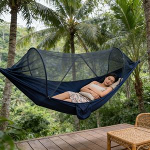 <span class=keywords><strong>Hamaca</strong></span> de Camping Profesional de Nailon para Paracaídas con Mosquitero Completo con Cremallera para Excursionismo en Bosques - Product Image 1