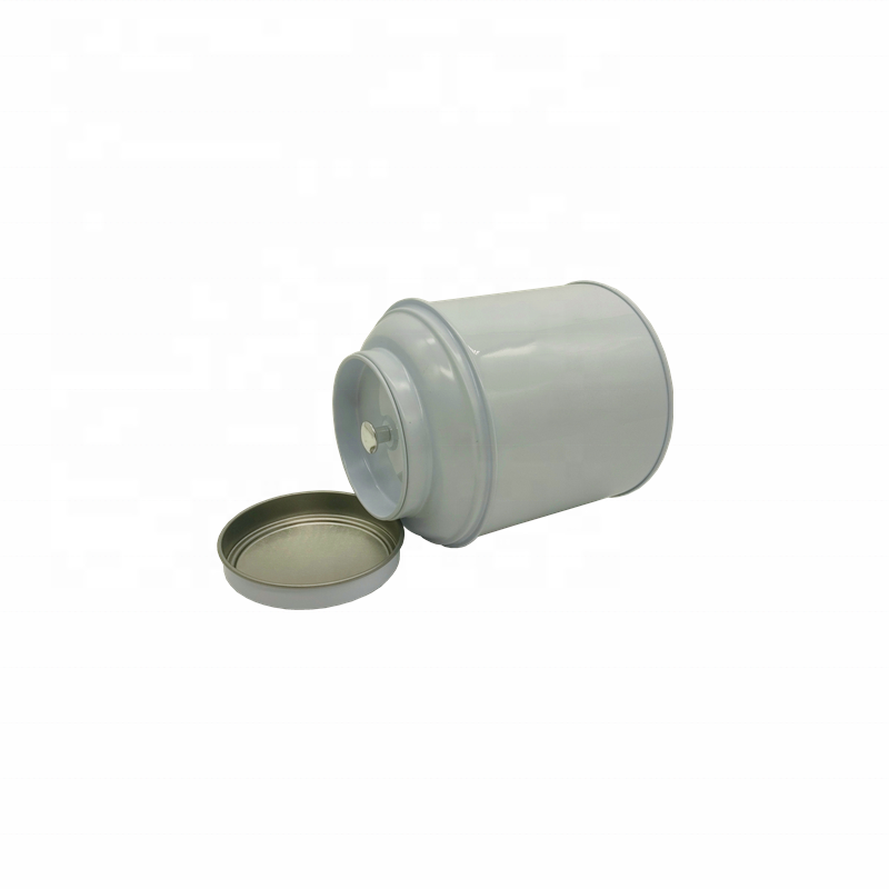 tea tin container double lid