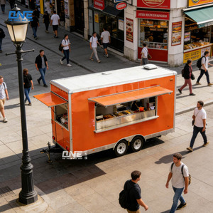 工場ODM OEM 契約 組み立て済み フードトレーラー アメリカ キオスク ショッピングモール 移動式ファストフードトラック - Product Image 2