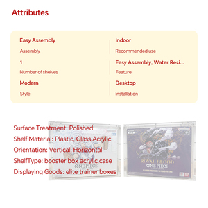 Boîte de boosters de cartes Pokémon en acrylique transparent de haute qualité, personnalisée, pour <span class=keywords><strong>jeu</strong></span> de cartes One Piece - Product Image 6