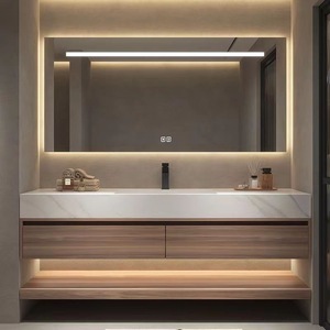 <span class=keywords><strong>Mobile</strong></span> <span class=keywords><strong>Bagno</strong></span> Sospeso Moderno di Lusso <span class=keywords><strong>con</strong></span> Doppio Lavabo e Top Integrato - Product Image 3