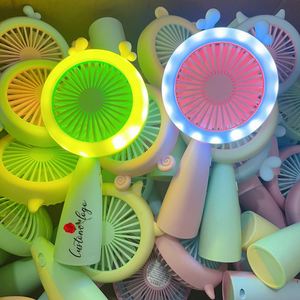Ventilateur portable rechargeable à marque privée, mini ventilateur LED USB avec lumière LED intégrée pour extensions de cils et refroidissement personnel - Product Image 2
