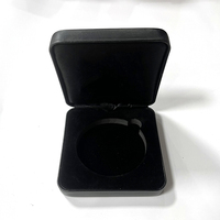 Caja de Insignia de Medalla de Moneda Personalizada, Estuche de Exhibición de Monedas de Desafío, Caja de Terciopelo de Madera de Cuero, Caja de Regalo de Colección