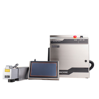 Mesin Laser serat ukiran DOCOD, 20W/30W/50W, Printer pengodean terbaik untuk bahan logam polimer PVC putih