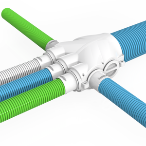 Accesorios de ventilación ABS, distribuidor de conductos de aire de 1-7 puertos, silenciador, accesorios de conductos de tubería de PE, hospitales, gimnasios, escuelas, sótanos - Product Image 1