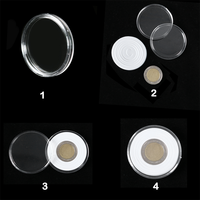 Support de présentation pour collection de pièces de monnaie, parfaitement adapté aux pièces de 38/33/28/23/18 mm, capsule en acrylique avec joint en mousse EVA réglable