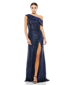 Robe de soirée à paillettes pour femmes, mode été européenne et américaine, élégante robe de cérémonie à épaules dénudées et fente haute, style célébrité - Product Image 4