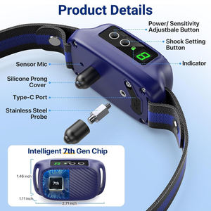 Collar Antiladridos Recargable Ajustable con 8 Niveles de Sensibilidad, Sonido y Vibración, Resistente al Agua IP67, Duración de la Batería >20h para Perros Grandes y Medianos - Product Image 4