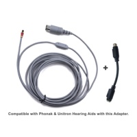Cable de Programación Digital para Audífonos CS44, Compatible con Signia, Resound, Oticon BTE, También para Audífonos Phonak y Unitron con Adaptador