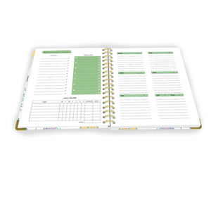 Cuadernos de diario de encuadernación en espiral de tapa dura planificador semanal A5 B5 impreso personalizado - Product Image 6