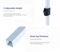 Tente Pop-Up Thème Fêtes Saisonnieres Personnalisée en Aluminium avec Tissu Oxford 500D Imperméable pour Stand de Festival Extérieur Robuste