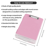 Portapapeles Plegable SHLAN, Tamaño Carta, Material Plástico PP, para Almacenar Documentos, Cuadernos, Archivos Portátiles con Bolsillos