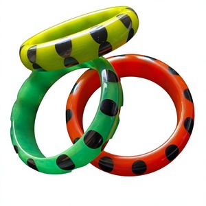 New Design <b>Bangle</b> Handmade Resin Stylish <b>Bangle</b> Set Round Colorful Striped Bracelets Women Jewelry Craft Artwear Wedding Woman - Product Image 5