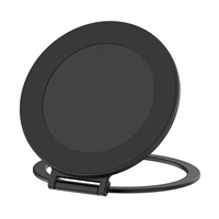 Support magnétique de bureau personnalisé OEM/ODM avec logo, pour téléphone, avec anneau de suspension, aimant ultra-fin puissant, pliable et rotatif
